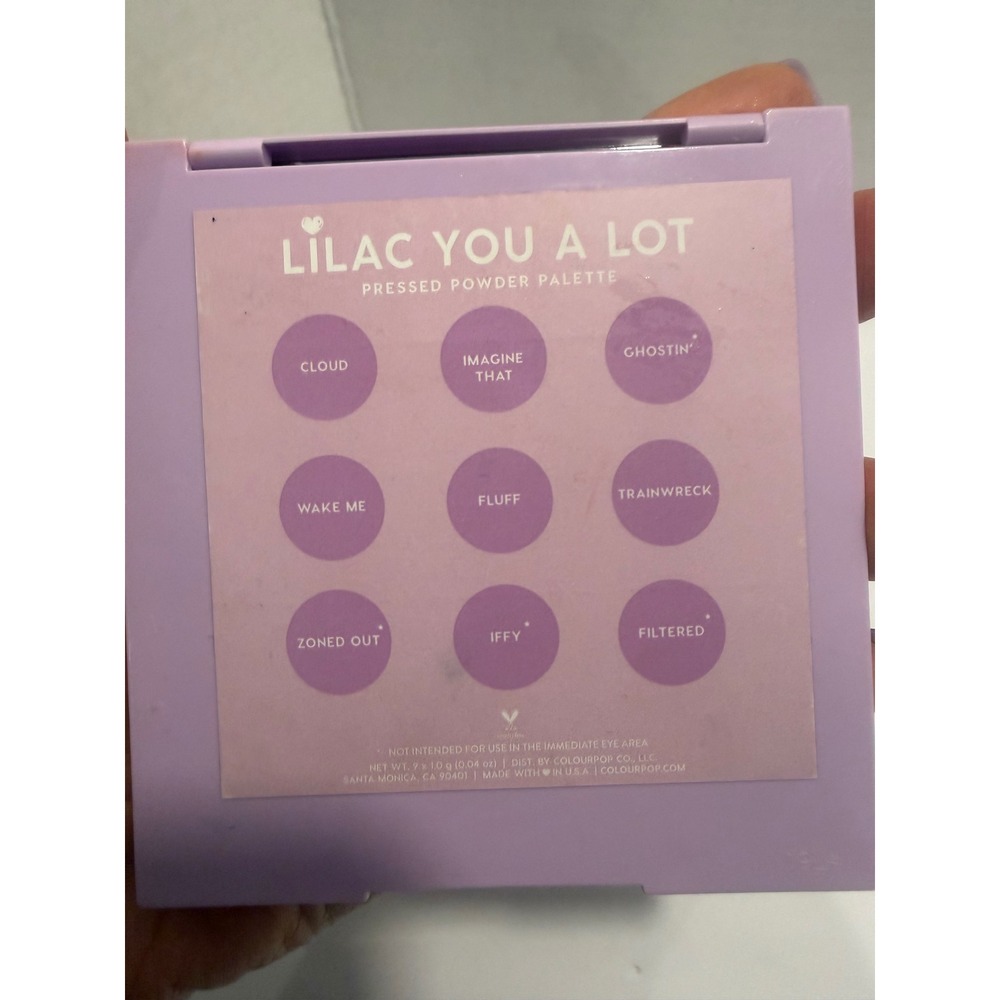 ColourPop Lilac You A Lot Shadow Palette Purple Monochromatic 9 Pan Mirror - Picture 3 of 3